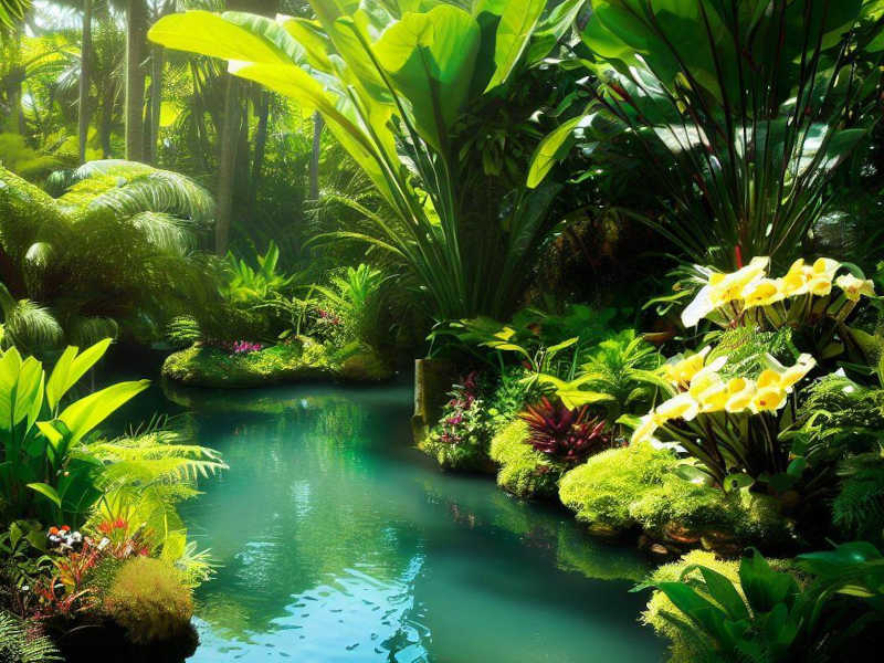 Tropical Oasis Koi Pond