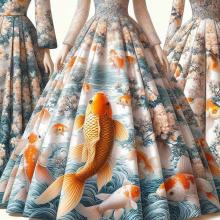 Debutant Dress Koi Fish Style